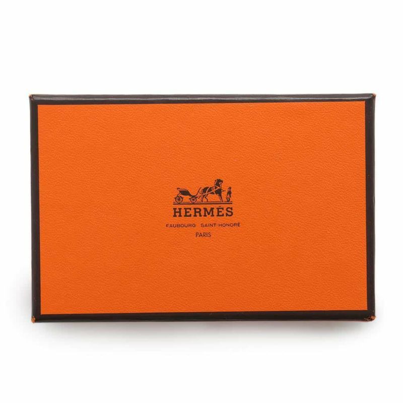 エルメス グローブホルダー ブラック/ゴールド金具 ボックスカーフ HERMES 手袋 黒