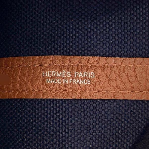 エルメス トートバッグ ガーデンファイルPM ブルーインディゴ/キュイーブル/シルバー金具 トワルミリタリー/ネゴンダ Z刻印