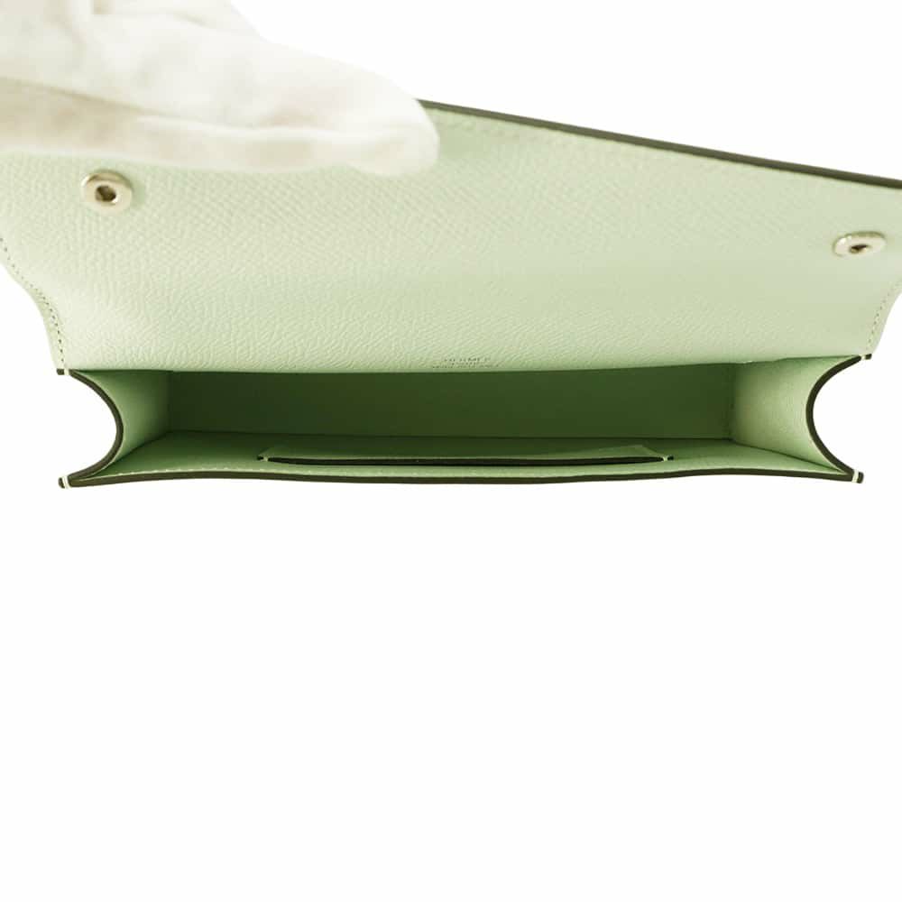 エルメス ショルダーウォレット ナップ トゥーゴー ヴェールペパーミント/シルバー金具 エプソン W刻印