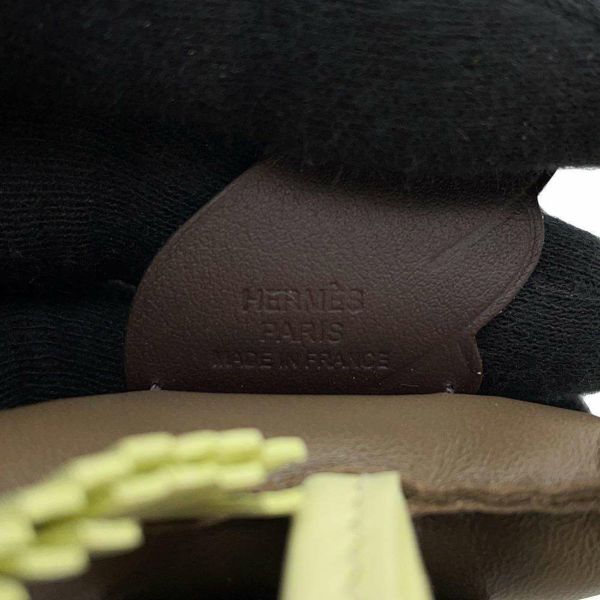 エルメス バッグチャーム ロデオPM ペガサス エトゥープ/ジョーヌミルトン/ルージュセリエ ラムスキン W刻印
