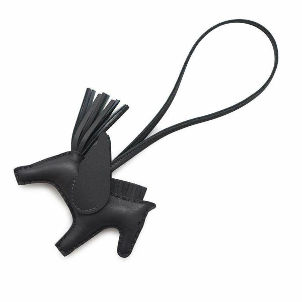 エルメス バッグチャーム ロデオPM ペガサス アルドワーズ ラムスキン W刻印 HERMES チャーム