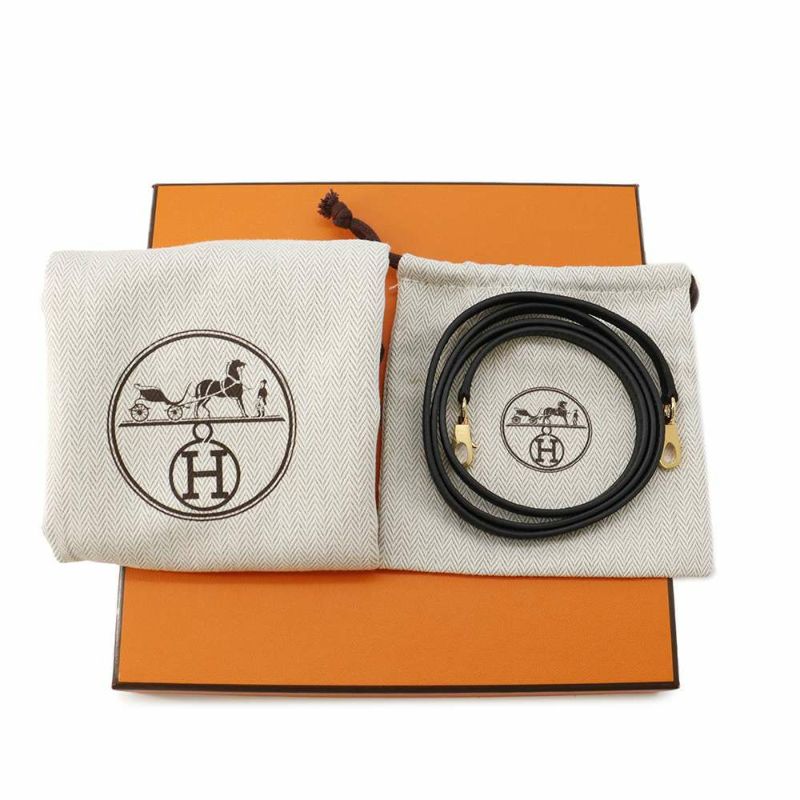 エルメス ハンドバッグ ミニケリードゥ 外縫い ブラック/ゴールド金具 エプソン W刻印 2wayショルダー 黒