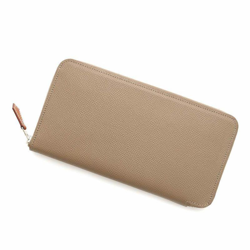 エルメス 長財布 アザップロング シルクイン エトゥープ/シルバー金具 エプソン W刻印 財布