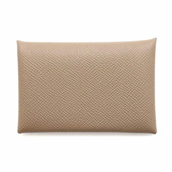 エルメス カードケース カルヴィ エトゥープ エプソン W刻印 HERMES 名刺入れ