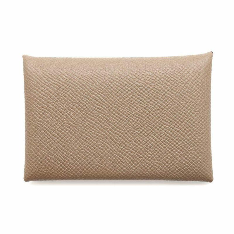 エルメス カードケース カルヴィ エトゥープ エプソン W刻印 HERMES 名刺入れ