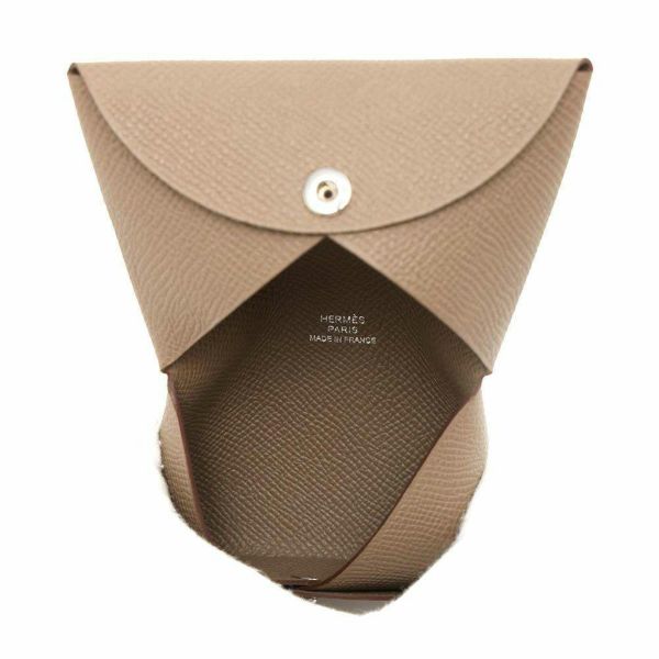 エルメス カードケース カルヴィ エトゥープ エプソン W刻印 HERMES 名刺入れ