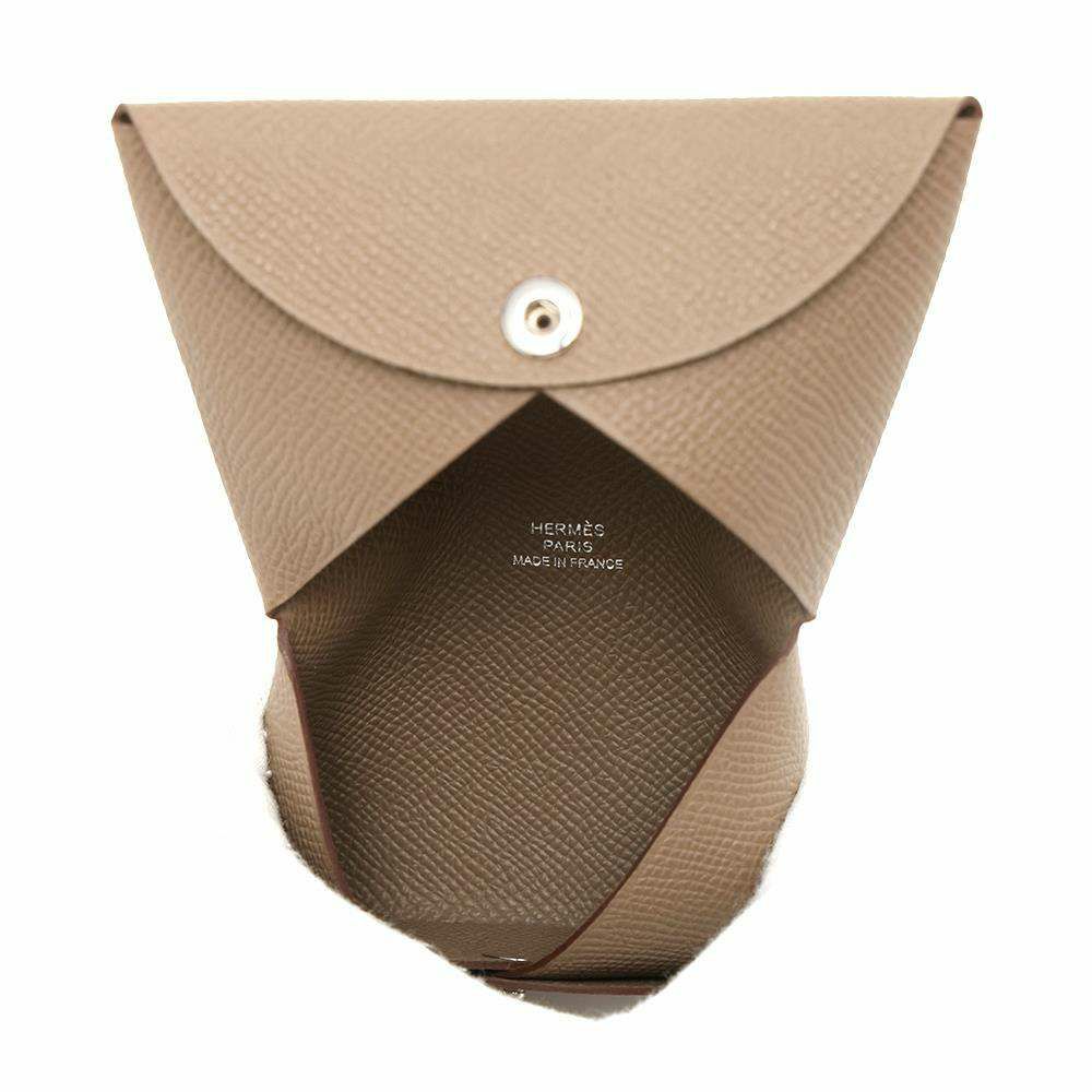 エルメス カードケース カルヴィ エトゥープ エプソン W刻印 HERMES 名刺入れ