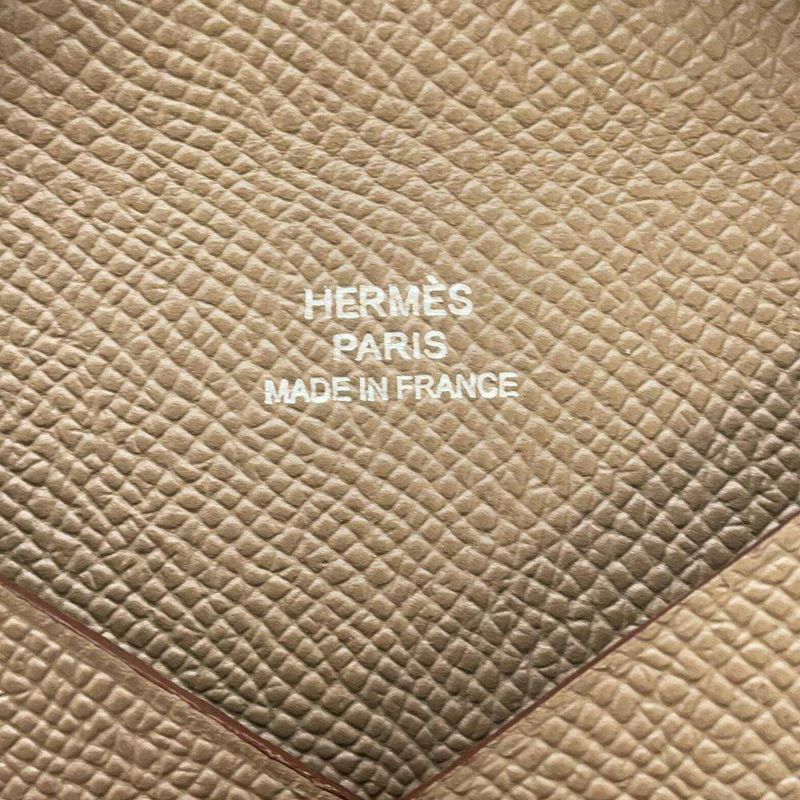 エルメス カードケース カルヴィ エトゥープ エプソン W刻印 HERMES 名刺入れ