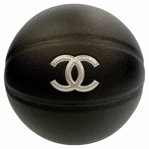 シャネル バスケットボール ココマーク ロゴ サイズ7号 CHANEL 黒 ボール チェーン ハーネス ショルダー付き