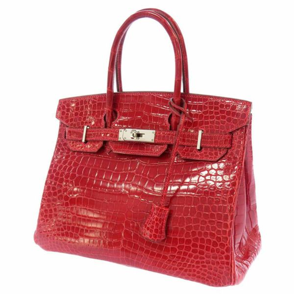 エルメス バーキン30 ブレイズ/シルバー金具 ポロサスシャイン □H刻印 HERMES Birkin ハンドバッグ