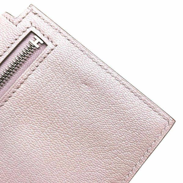 エルメス 財布 ケリーポケット コンパクト モーヴペール/シルバー金具 シェブルミゾル U刻印ファッション小物
