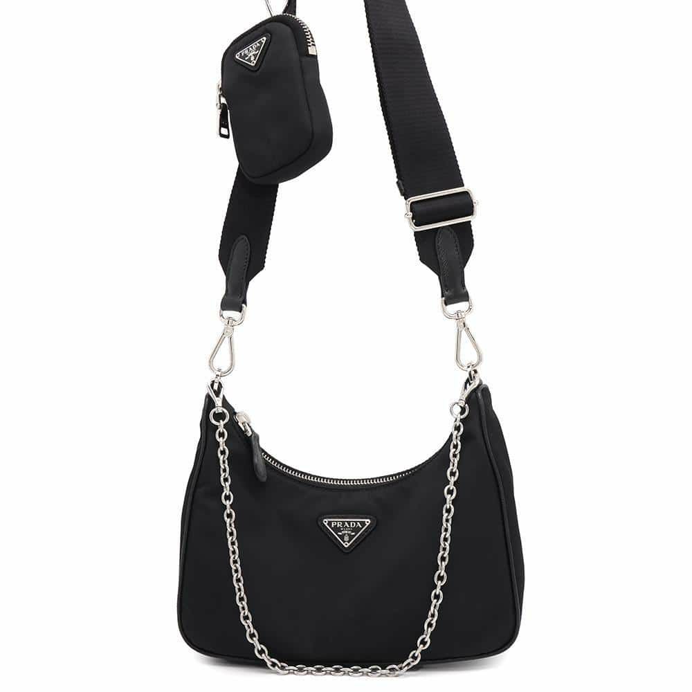 プラダ ショルダーバッグ Re-Edition 2005 ナイロン 1BH204 PRADA バッグ 2way 黒