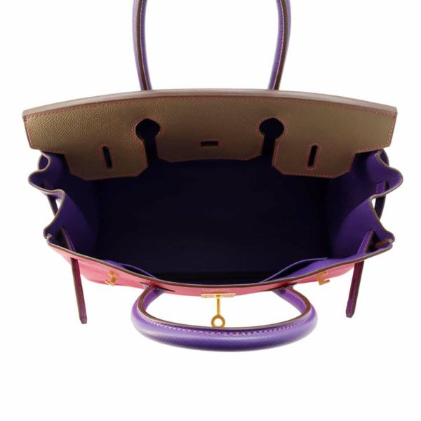 エルメス バーキン30 ローズショッキング/エトゥープ/ウルトラバイオレット/マットゴールド金具 エプソン X刻印 SPO HERMES Birkin