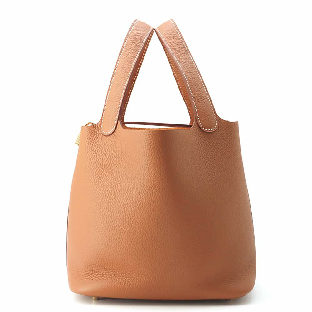 エルメス ハンドバッグ ピコタンロックMM ゴールド/ゴールド金具 トリヨンクレマンス W刻印