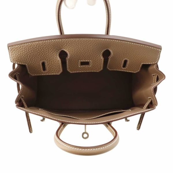 エルメス バーキン25 エトゥープ/シルバー金具 トゴ W刻印 HERMES Birkin ハンドバッグ