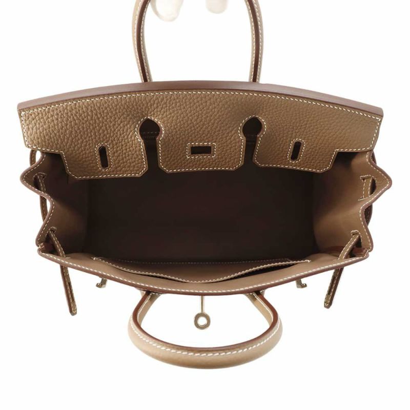 エルメス バーキン25 エトゥープ/シルバー金具 トゴ W刻印 HERMES Birkin ハンドバッグ