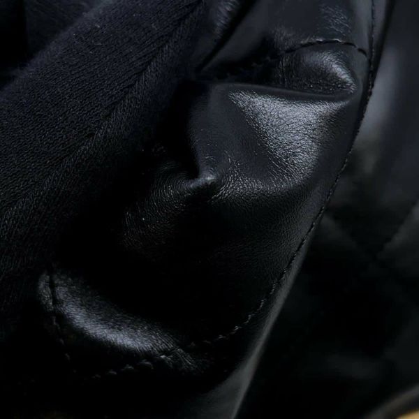 シャネル ハンドバッグ CHANEL 22 マトラッセ スモール シャイニーカーフ AS3260 ショルダーバッグ ポーチ付き 黒