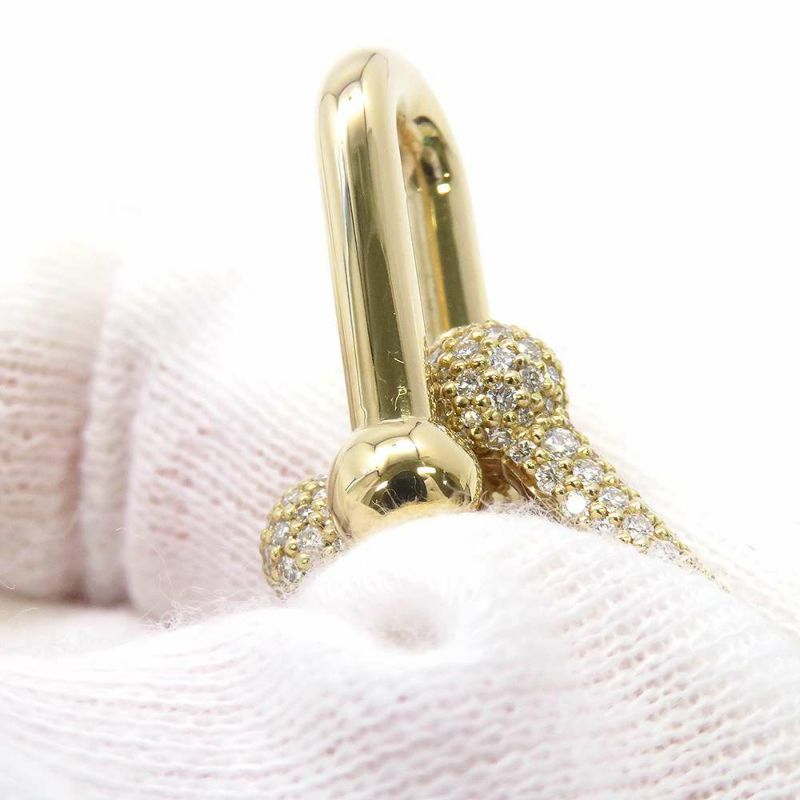 ティファニー ネックレス ハードウェア ラージ ダブル リンク ペンダント ダイヤモンド 計0.74ct K18YGイエローゴールド 70353075