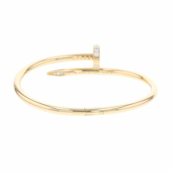 カルティエ ブレスレット ジュスト アン クル ブレスレット ダイヤモンド K18YGイエローゴールド サイズ16 B6045016 バングル