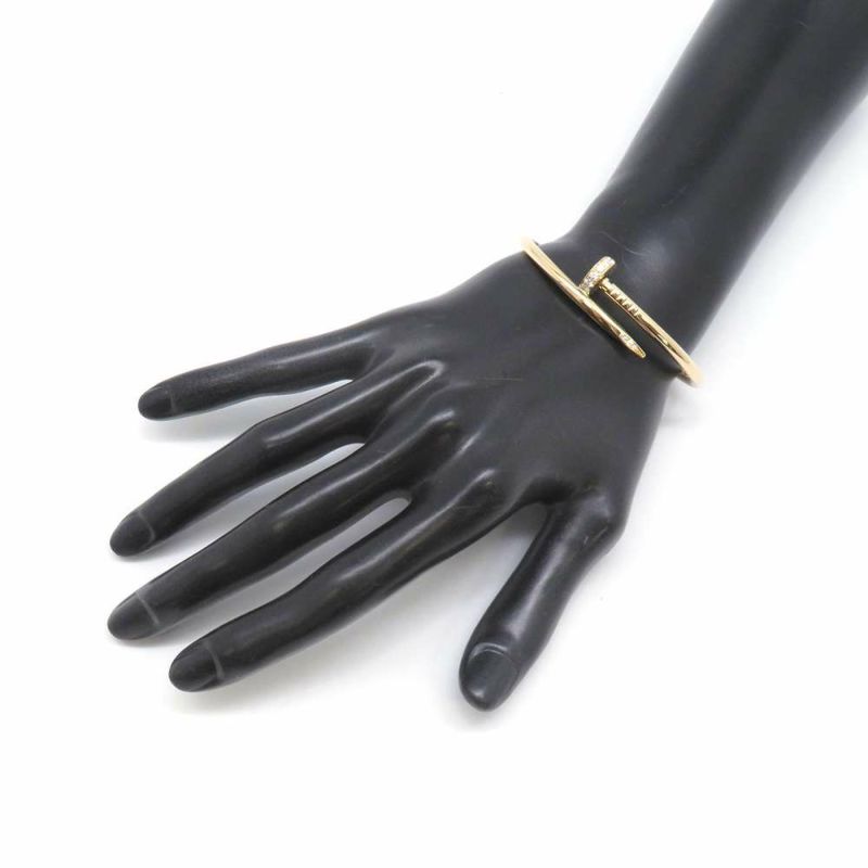 カルティエ ブレスレット ジュスト アン クル ブレスレット ダイヤモンド K18YGイエローゴールド サイズ16 B6045016 バングル