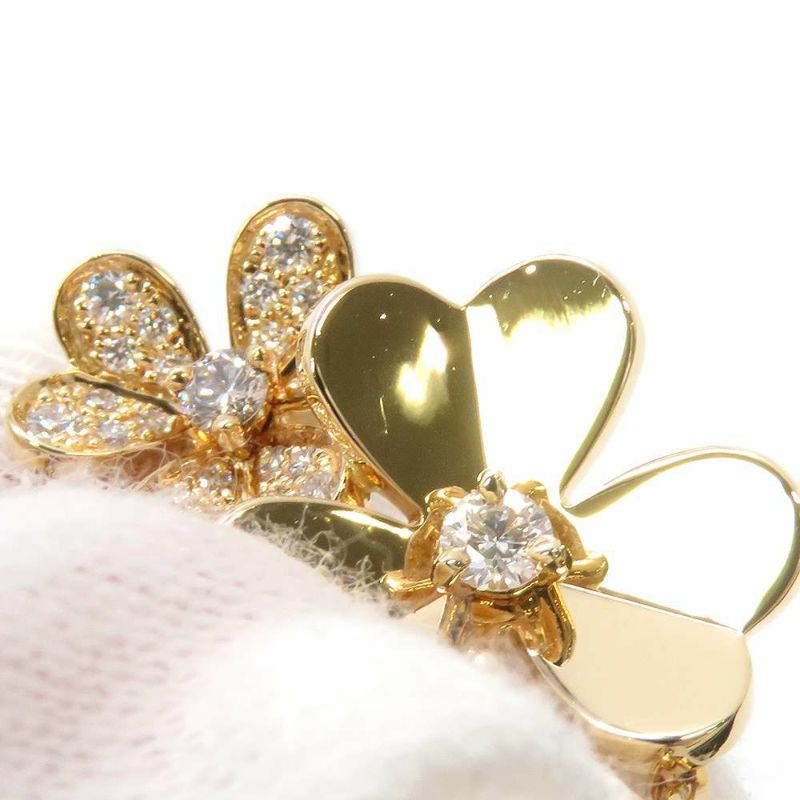 ヴァンクリーフ&アーペル ネックレス フリヴォル ネックレス 9フラワー ダイヤ 129P 計1.4ct K18YGイエローゴールド VCARP3W600
