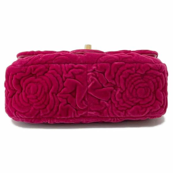 シャネル チェーンショルダーバッグ ココマーク カメリア ミニフラップバッグ ベルベット CHANEL バッグ