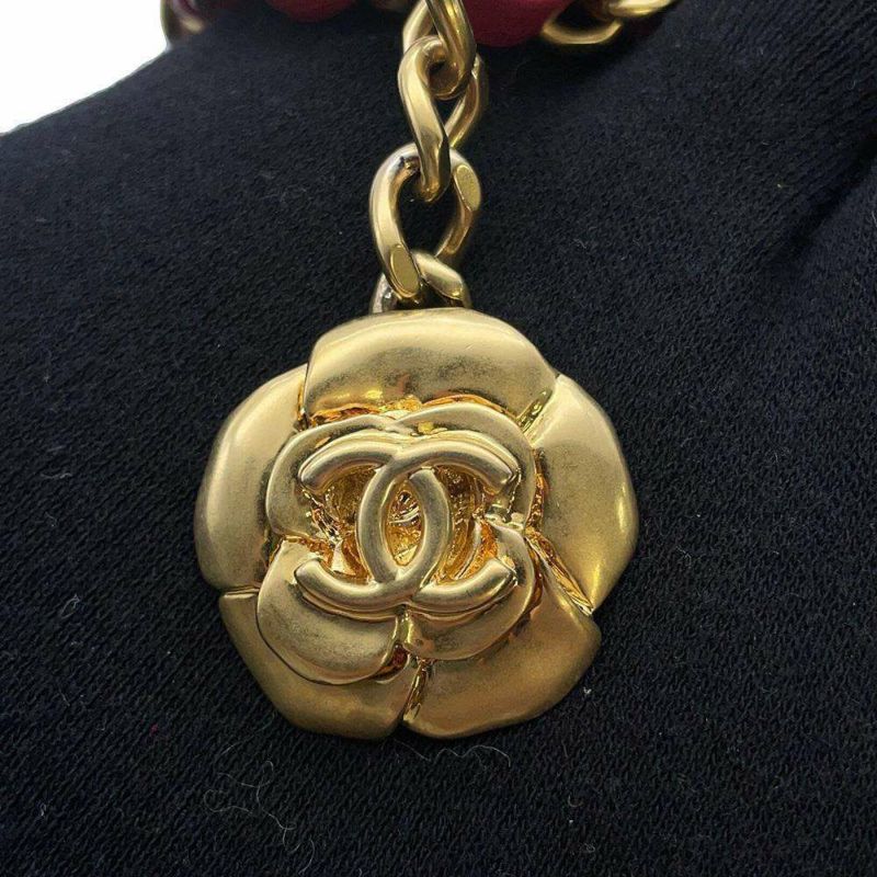 シャネル チェーンショルダーバッグ ココマーク カメリア ミニフラップバッグ ベルベット CHANEL バッグ