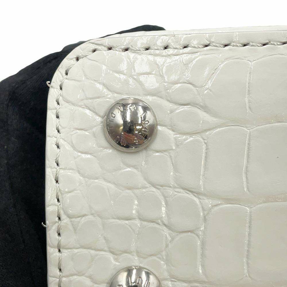 ルイヴィトン ハンドバッグ アリゲーター カプシーヌMINI N93701 LOUIS VUITTON 2wayバッグ 白 ホワイト