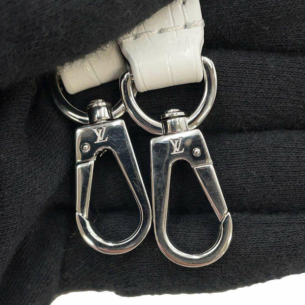 ルイヴィトン ハンドバッグ アリゲーター カプシーヌMINI N93701 LOUIS VUITTON 2wayバッグ 白 ホワイト