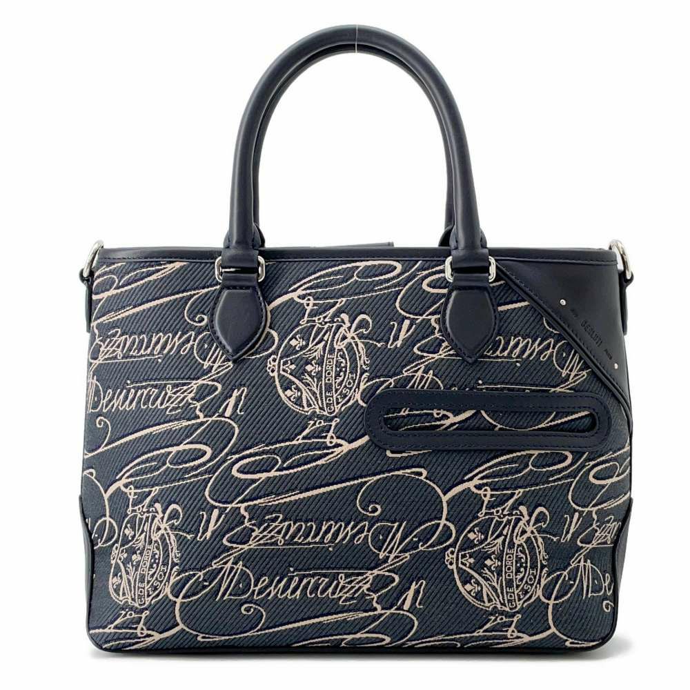 ベルルッティ ハンドバッグ トゥージュールXS  スクリット アラベスク キャンバス レザー Berluti バッグ