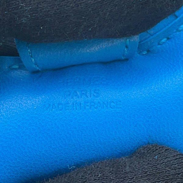 エルメス バッグチャーム ロデオPM ブルーザンジバル ラムスキン U刻印