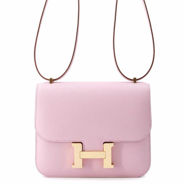 エルメス ショルダーバッグ ミニ コンスタンス3 モーヴシルベストル/ピンクゴールド金具 エプソン U刻印
