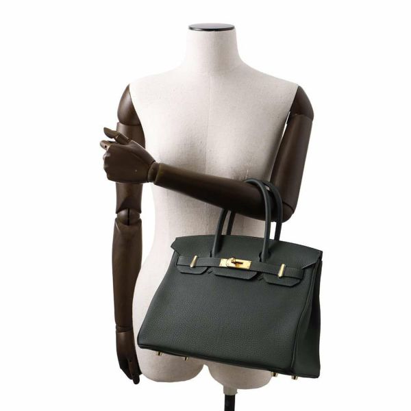 エルメス バーキン30 ヴェールフォンセ/ゴールド金具 トゴ W刻印 HERMES Birkin ハンドバッグ
