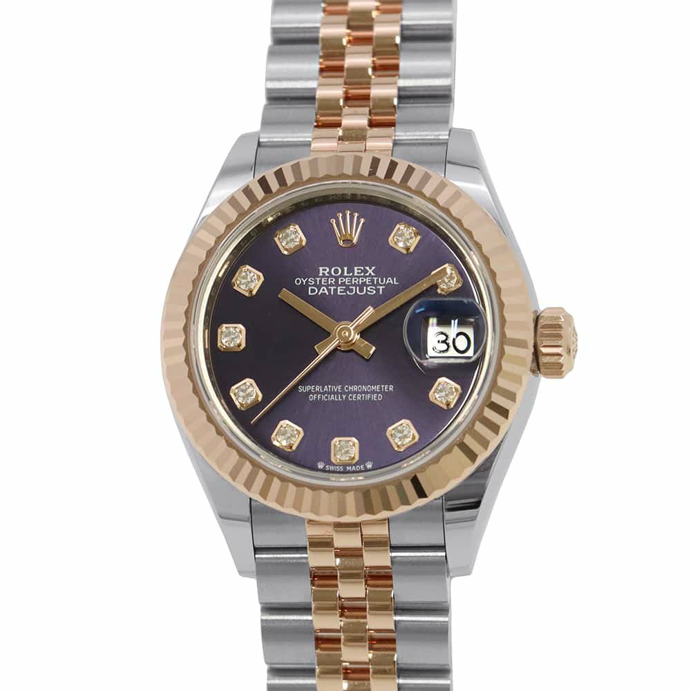 ロレックス レディ デイトジャスト SS/K18PG 279171 ROLEX 腕時計 オーベルジーヌ文字盤 10PD