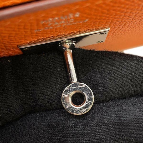 エルメス ケリーウォレット ロング トゥーゴー オレンジ/シルバー金具 エプソン B刻印 財布