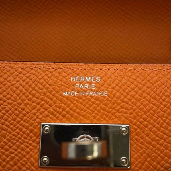 エルメス ケリーウォレット ロング トゥーゴー オレンジ/シルバー金具 エプソン B刻印 財布
