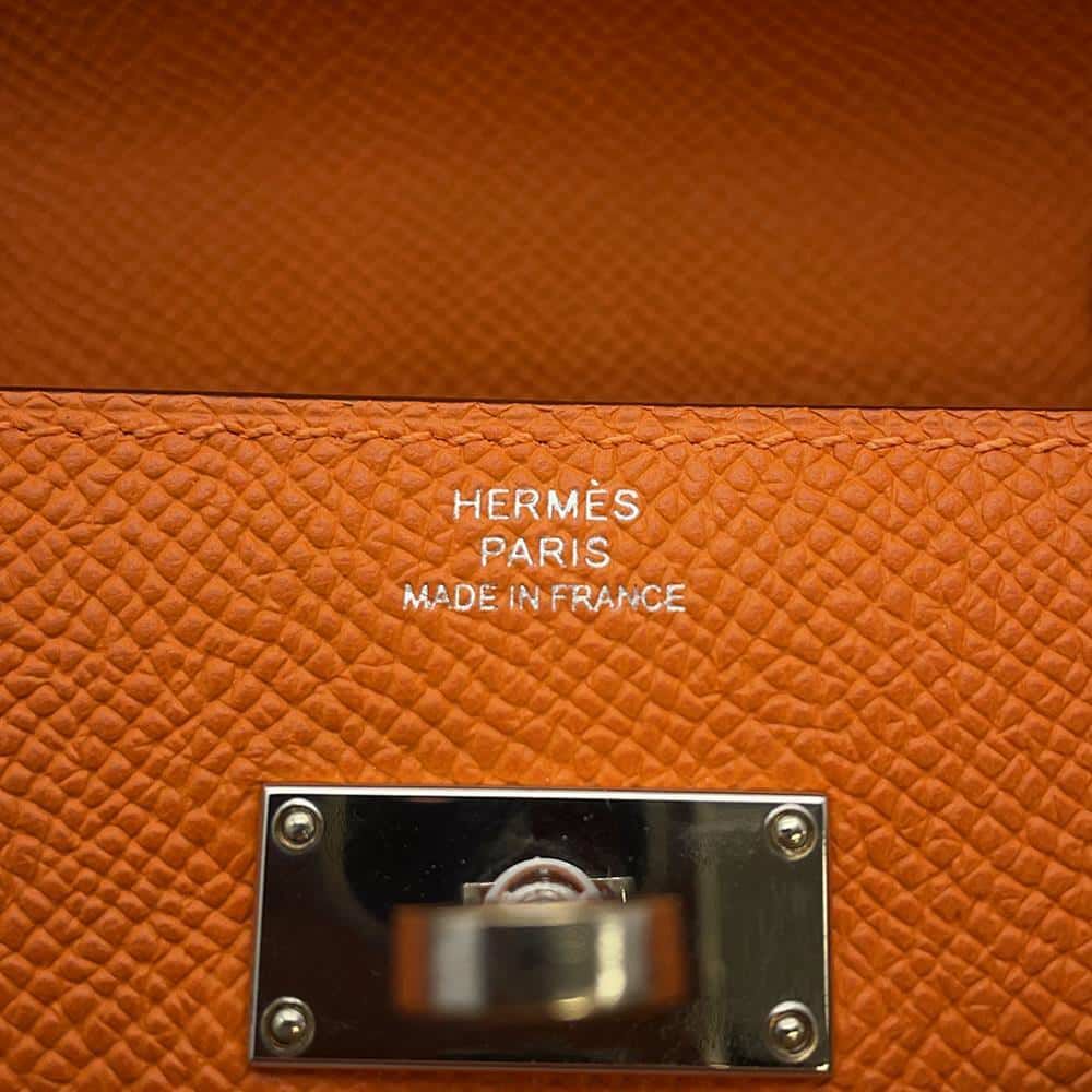 エルメス ケリーウォレット ロング トゥーゴー オレンジ/シルバー金具 エプソン B刻印 財布