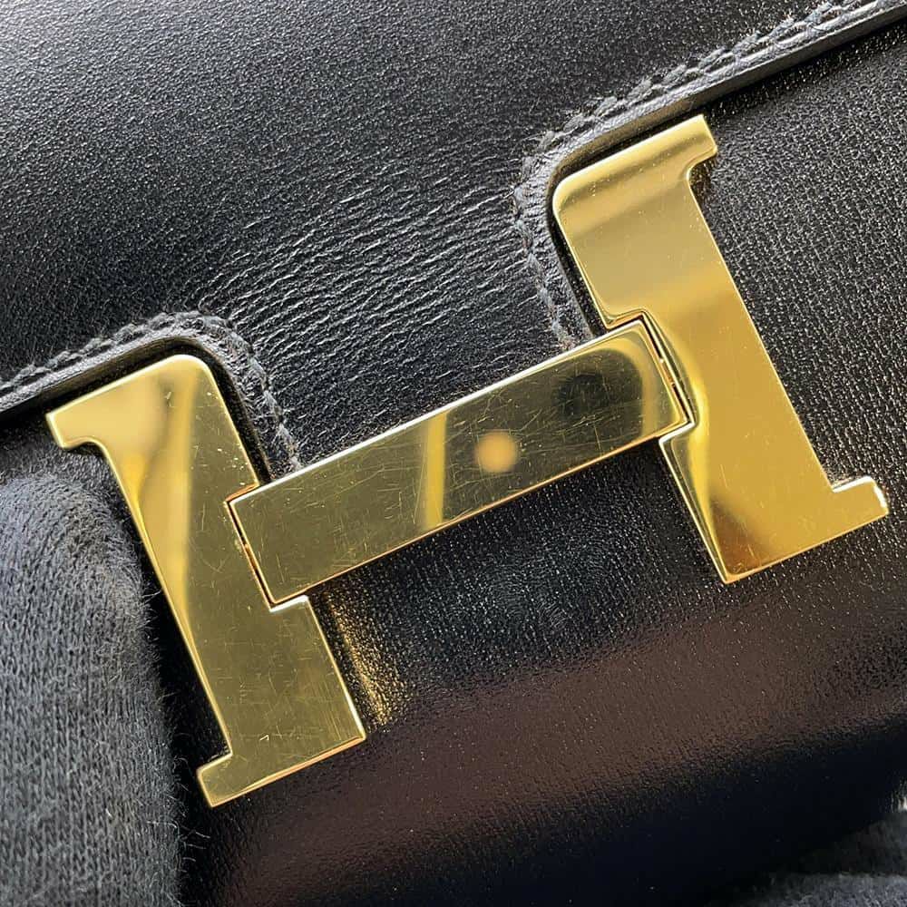 エルメス 長財布 コンスタンス トゥーゴー ロング ブラック/ゴールド金具 ボックスカーフ B刻印 黒