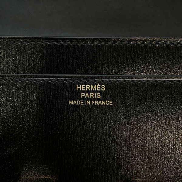 エルメス 長財布 コンスタンス トゥーゴー ロング ブラック/ゴールド金具 ボックスカーフ B刻印 黒