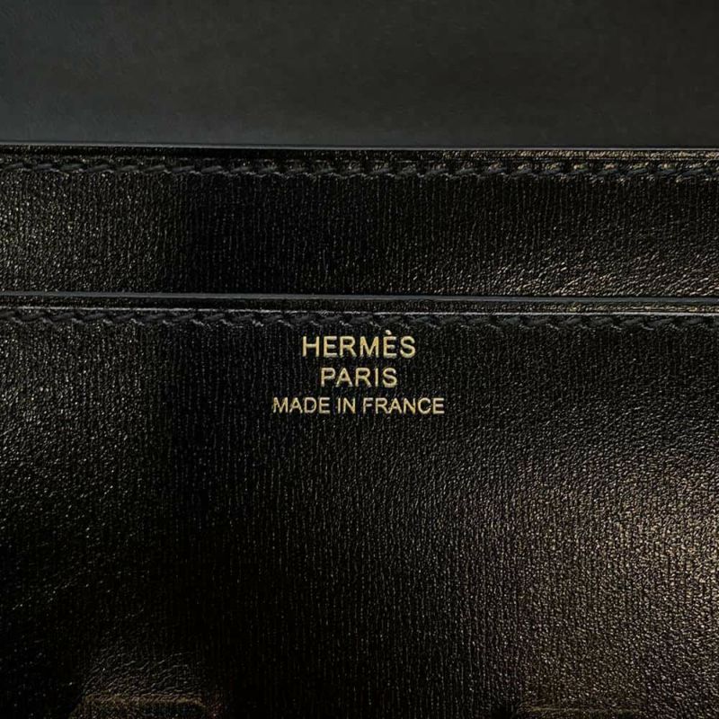 エルメス 長財布 コンスタンス トゥーゴー ロング ブラック/ゴールド金具 ボックスカーフ B刻印 黒