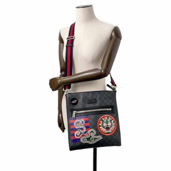 グッチ ショルダーバッグ GGスプリーム クーリエ メッセンジャーバッグ 474137 GUCCI バッグ メンズ 黒