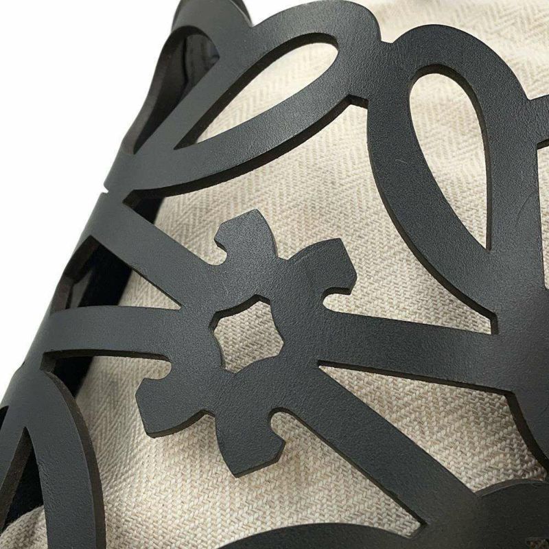 ロエべ ショルダーバッグ アナグラム カットアウト ポケット C922Y62X02 LOEWE 黒