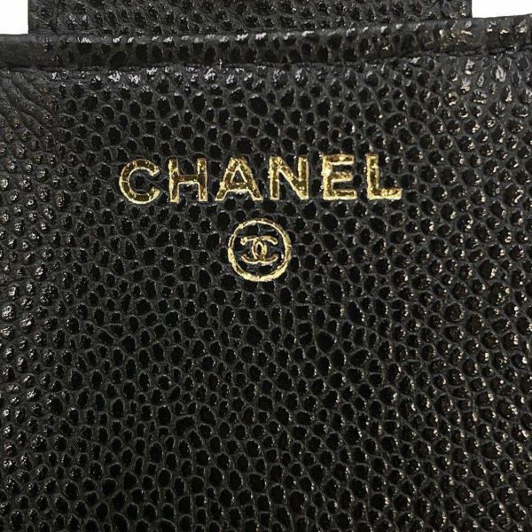 シャネル チェーンショルダーバッグ フラップ フォンケース マトラッセ ココマーク キャビアスキン AP2096 CHANEL ポシェット 黒