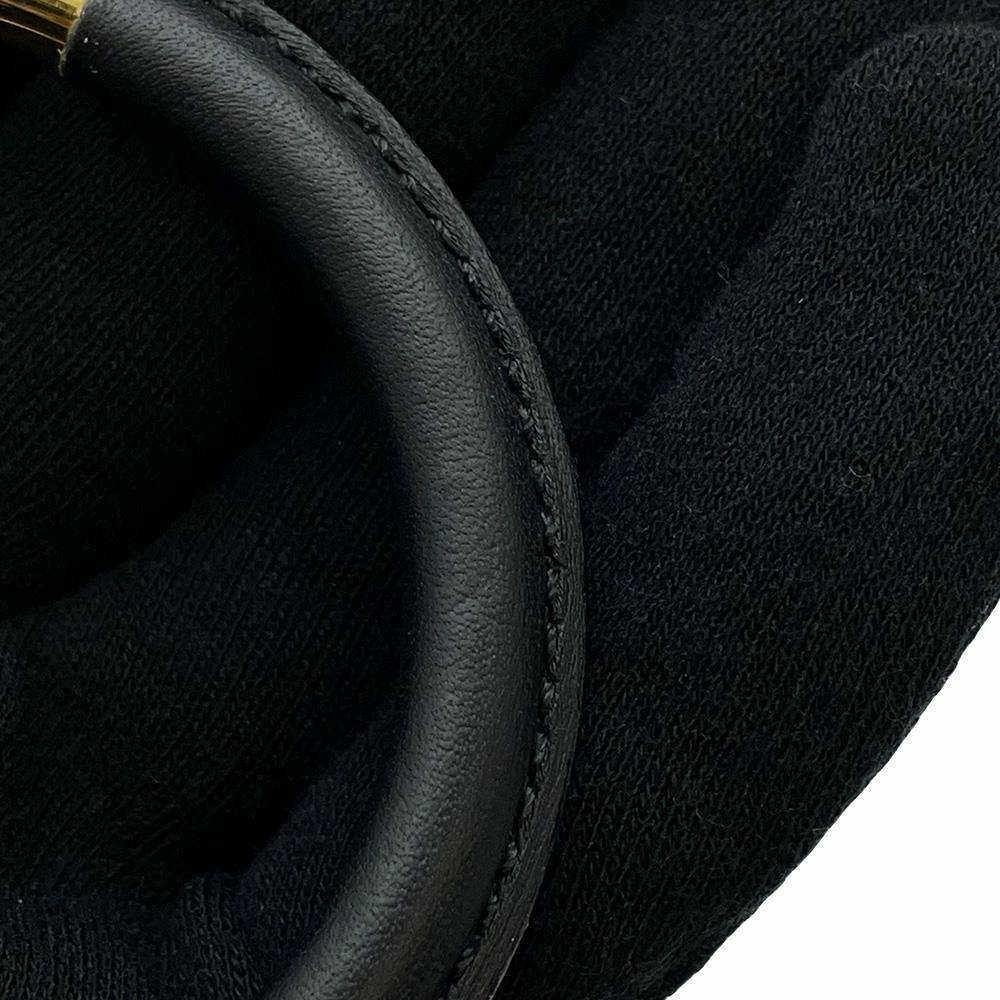 エルメス ネックレス ループグラン ブラック/ゴールド金具 スイフト/メタル HERMES アクセサリー