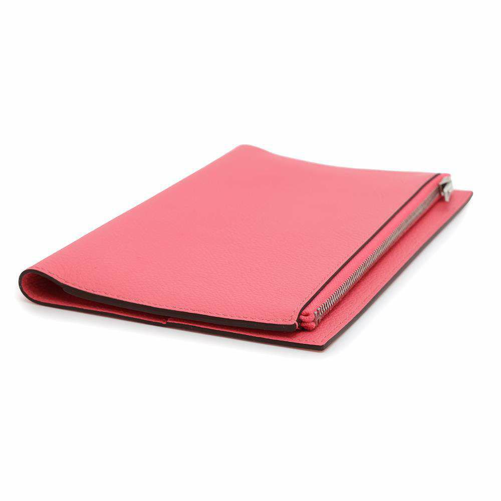 エルメス ノートカバー EAジップPM ローズアザレ/シルバー金具 エバーカラー U刻印 HERMES Eazip