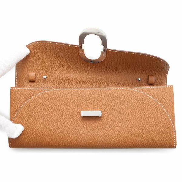 エルメス 長財布 シェーヌダンクル トゥーゴー ゴールド/シルバー金具 エプソン B刻印