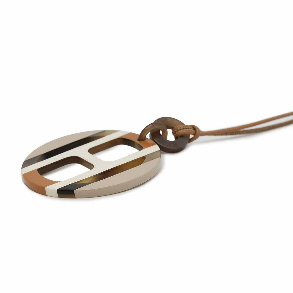 エルメス ネックレス Hエキップ Equipe バッファローホーン HERMES アクセサリー