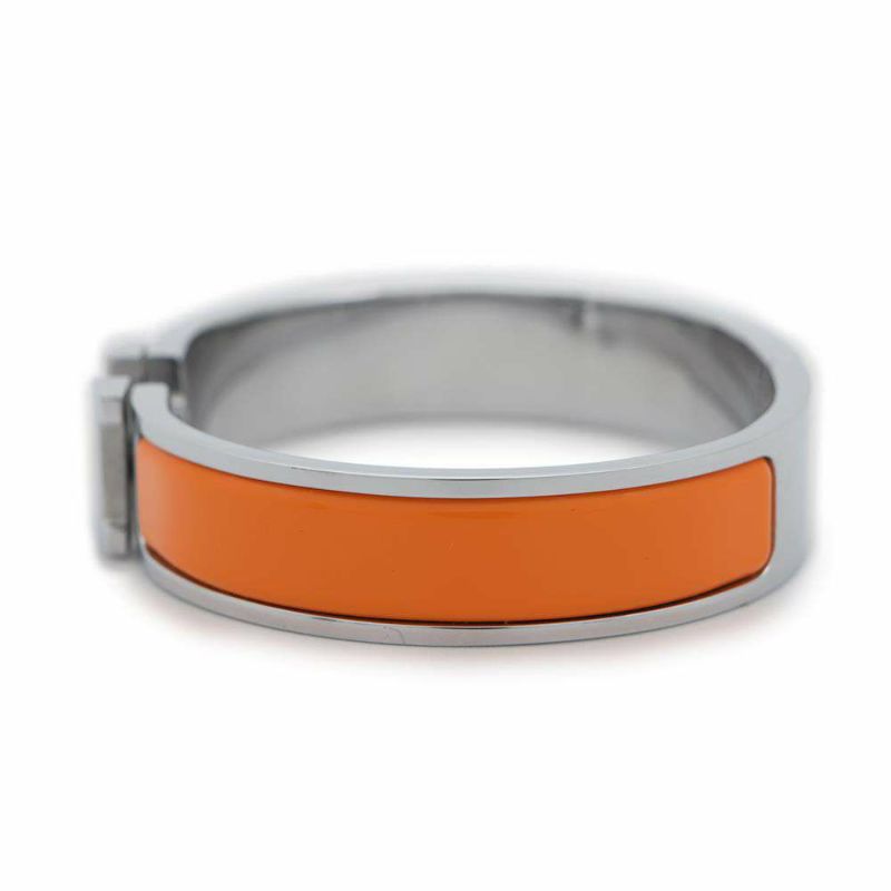 エルメス ブレスレット クリックH クリッククラックPM オレンジ/シルバー金具 HERMES アクセサリー