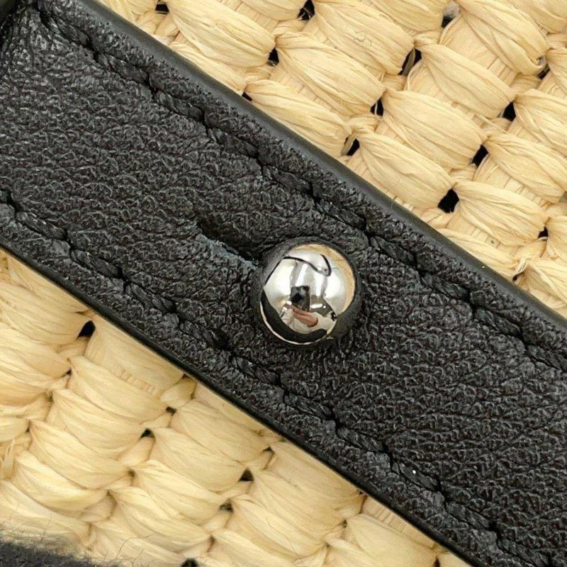 ロエベ トートバッグ ラフィア スクエアバケット スモール A223099X29 LOEWE カゴバッグ 黒