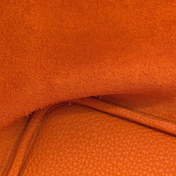 エルメス ハンドバッグ ピコタンロックMM オレンジ/シルバー金具 トリヨンクレマンス W刻印